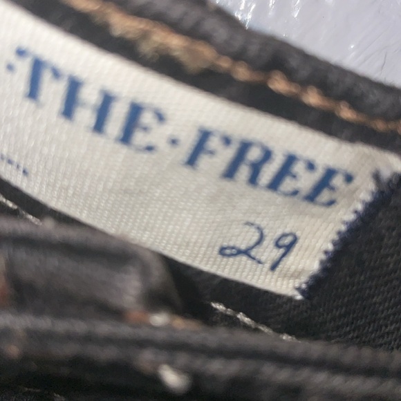 FREE PEOPLE WE THE FREE palmer cuffed jeans in chalkboard NWT 29 - Picture 10 of 17